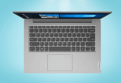 Laptop Lenovo IdeaPad Slim 1 14IGL7 N4020 dilihat dari atas