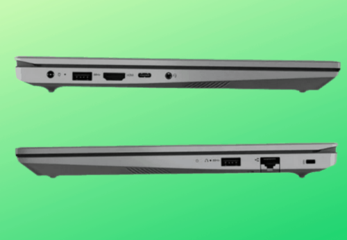Sisi kiri dan kanan laptop Lenovo V14 G4 AMN Ryzen 3